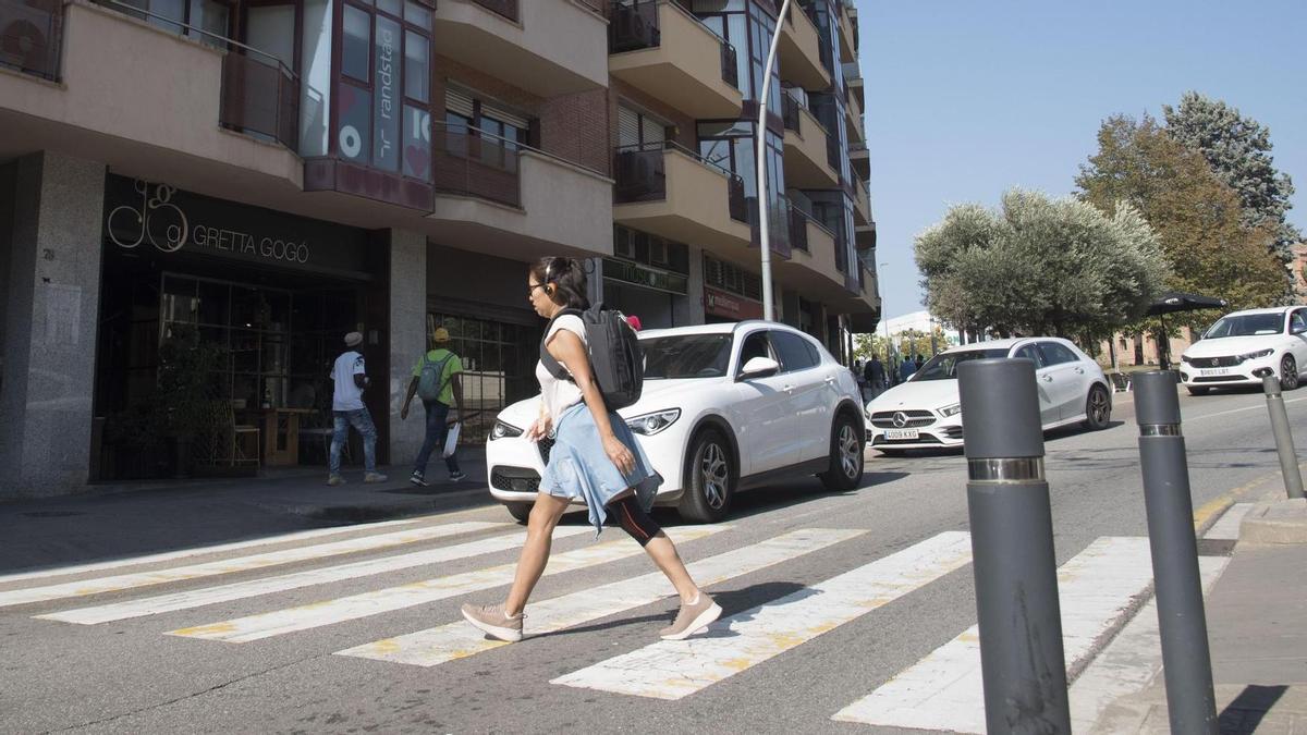 Tram del carrer de Barcelona a partir d'on es posarà el reductor de velocitat