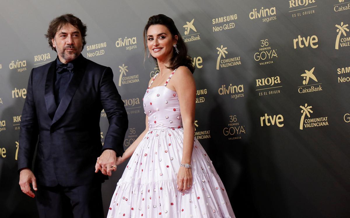 Javier Bardem y Penélope Cruz en los Premios Goya.