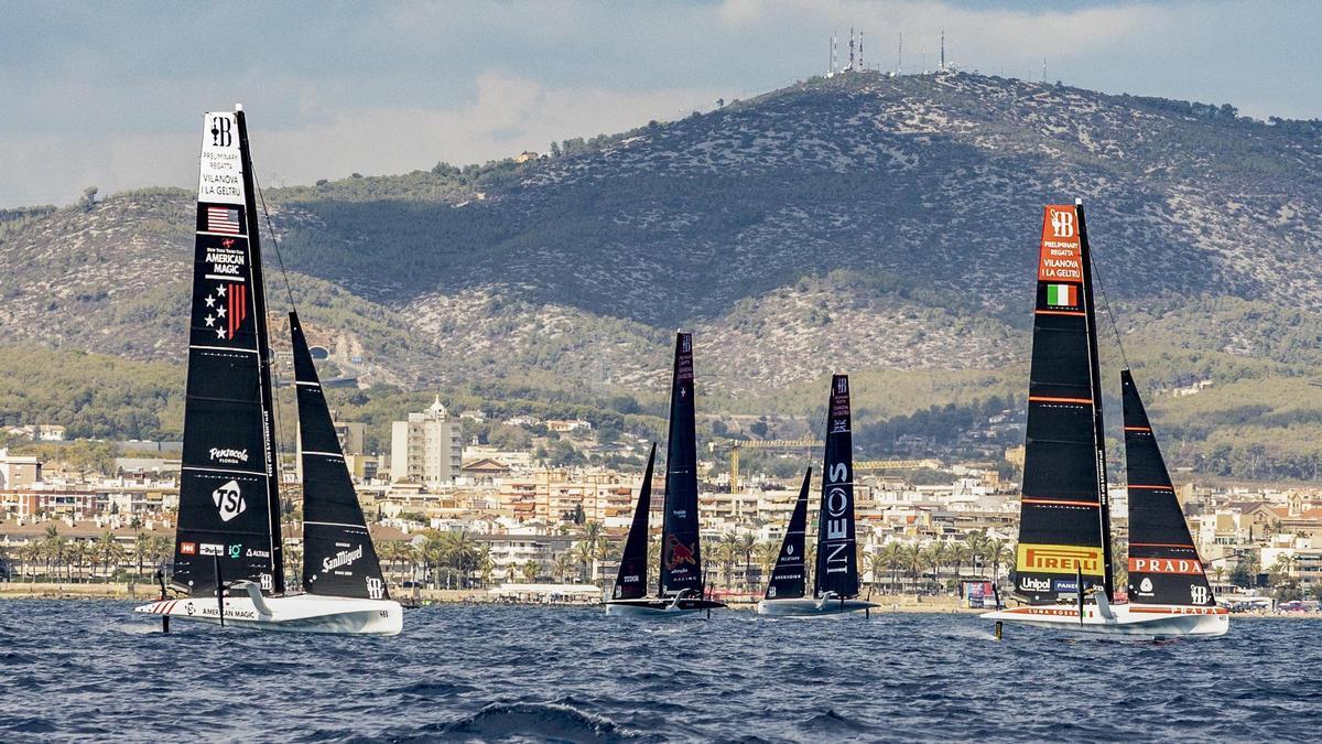 La Copa América de vela iza las velas en Vilanova i la Geltrú