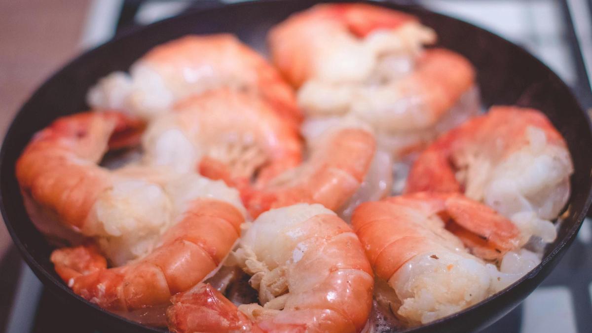 Un plato de gambas.