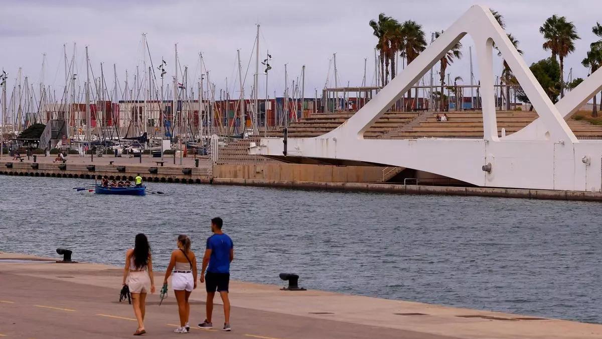 El puente móvil que se utilizó para el circuito de la Fórmula 1 en La Marina de València