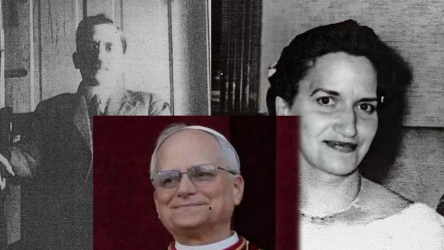 En la foto, Joseph Norval y Mildred Agnes, abuelo y madre del Papa León XIV