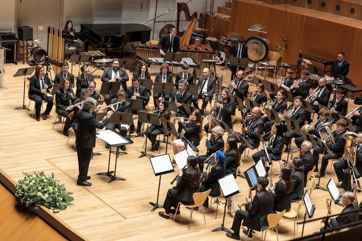 La Unió musical Algímia en el Palau de la Música.