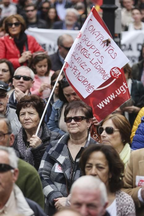 Protesta de pensionistas en Gijón