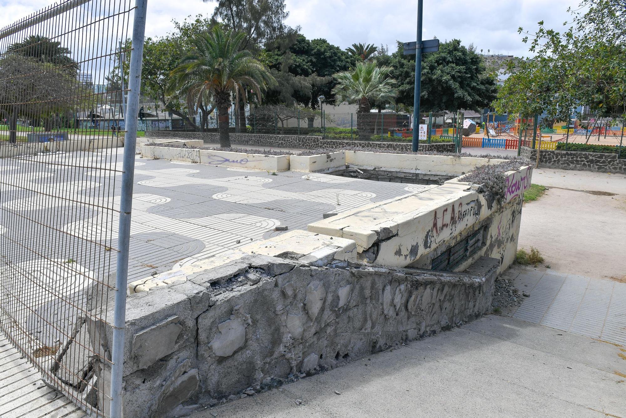 Cuarto de servicio en ruinas en el Parque Romano