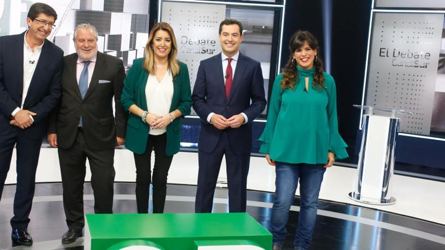 Los candidatos a presidir la Junta de Andalucía.