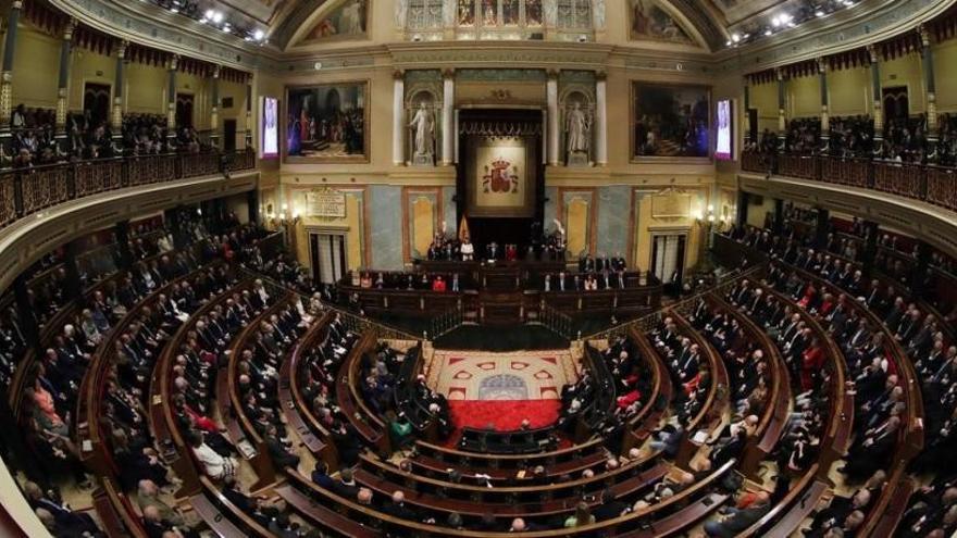 Vista general del hemiciclo del Congreso de los Diputados