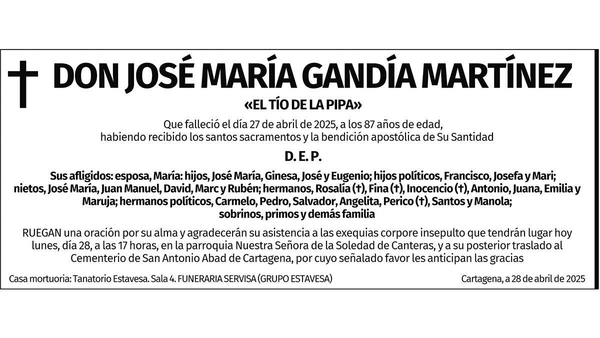 D. José María Gandía Martínez