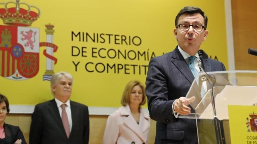 Román Escolano durante su comparecencia.