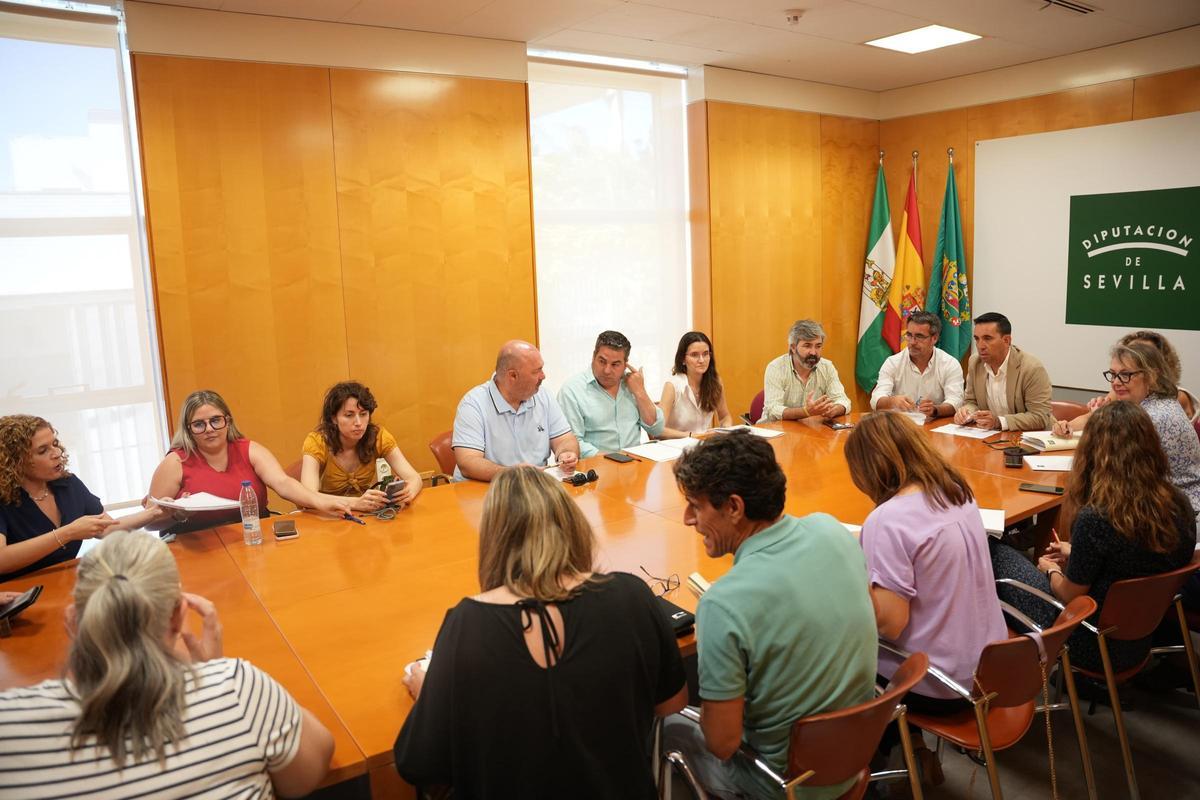 Reunión en la Diputación con representantes de los once municipios afectados por la plaga de mosquitos, ante el riesgo de transmisión del Virus del Nilo.
