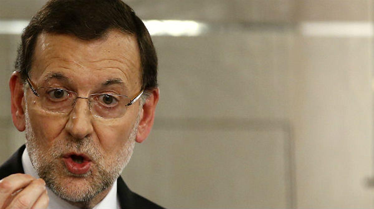 Mariano Rajoy, en la roda de premsa que ha ofert a la Moncloa després de la reunió amb el primer ministre d’Eslovàquia, Robert Fico.