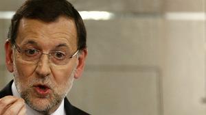 Mariano Rajoy, en la roda de premsa que ha ofert a la Moncloa després de la reunió amb el primer ministre d’Eslovàquia, Robert Fico.