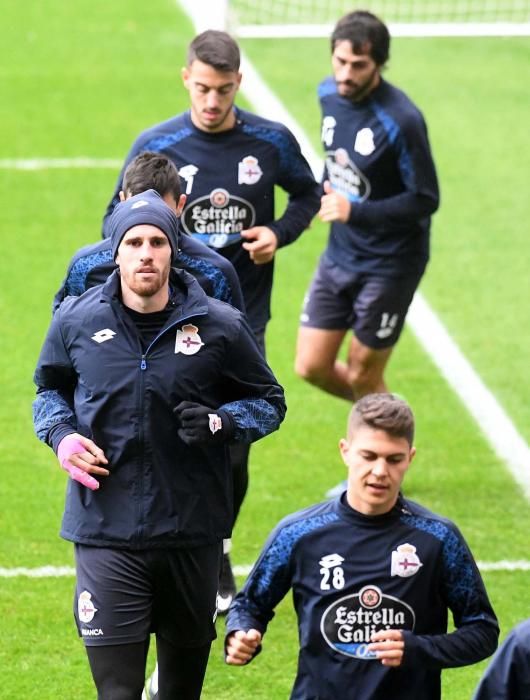 Entrenamiento en Riazor antes de Mendizorroza