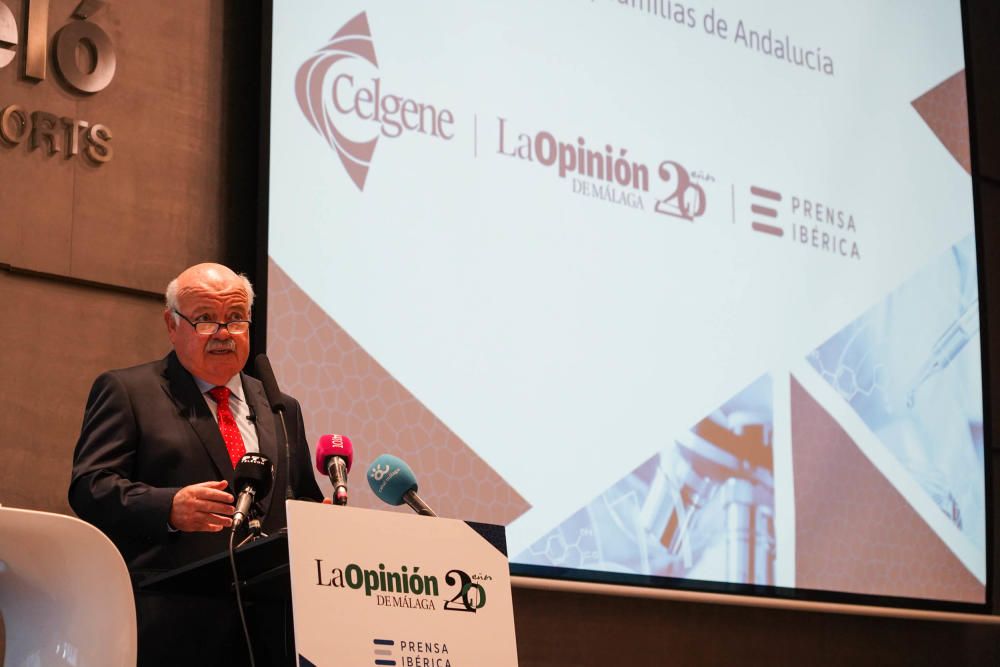 El consejero de Salud, Jesús Aguirre, participa en un desayuno informativo de La Opinión de Málaga.