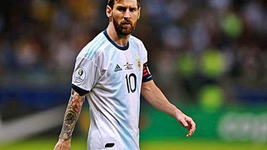 Messi en l&#039;últim partit disputat davant la selecció de Paraguai