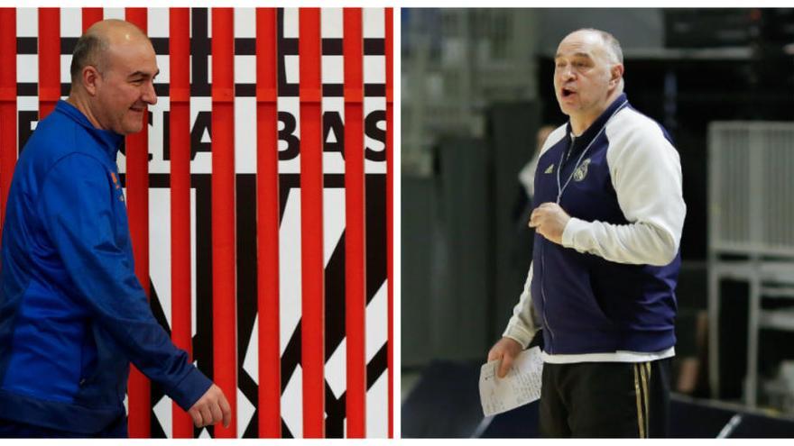 Ponsarnau y Pablo Laso, técnicos de los dos equipos.