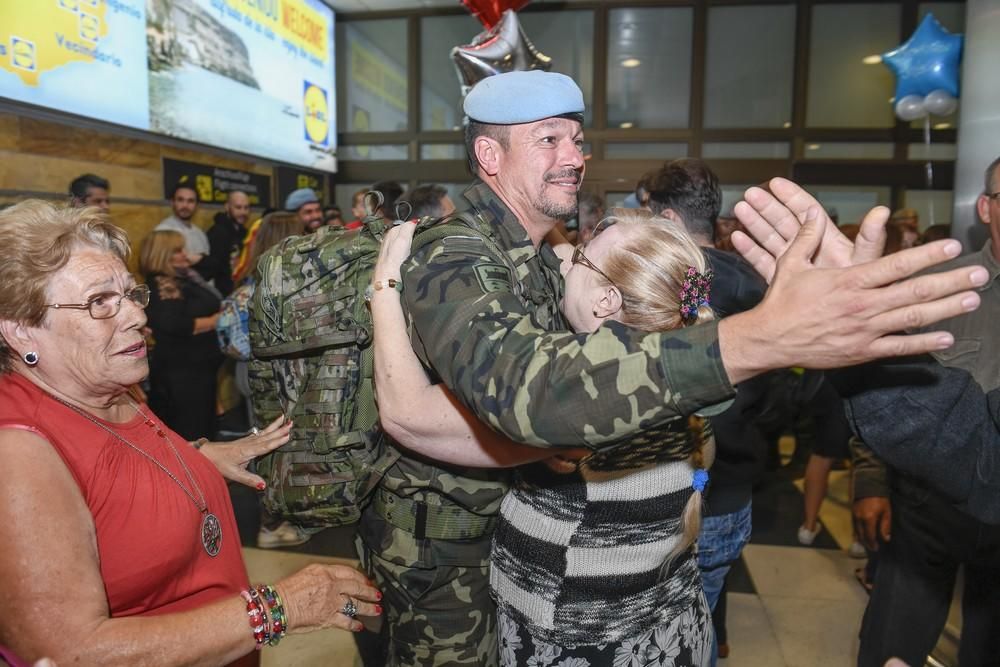 Llegada de 263 efectivos de la Brigada Canarias XVI de su misión en Líbano