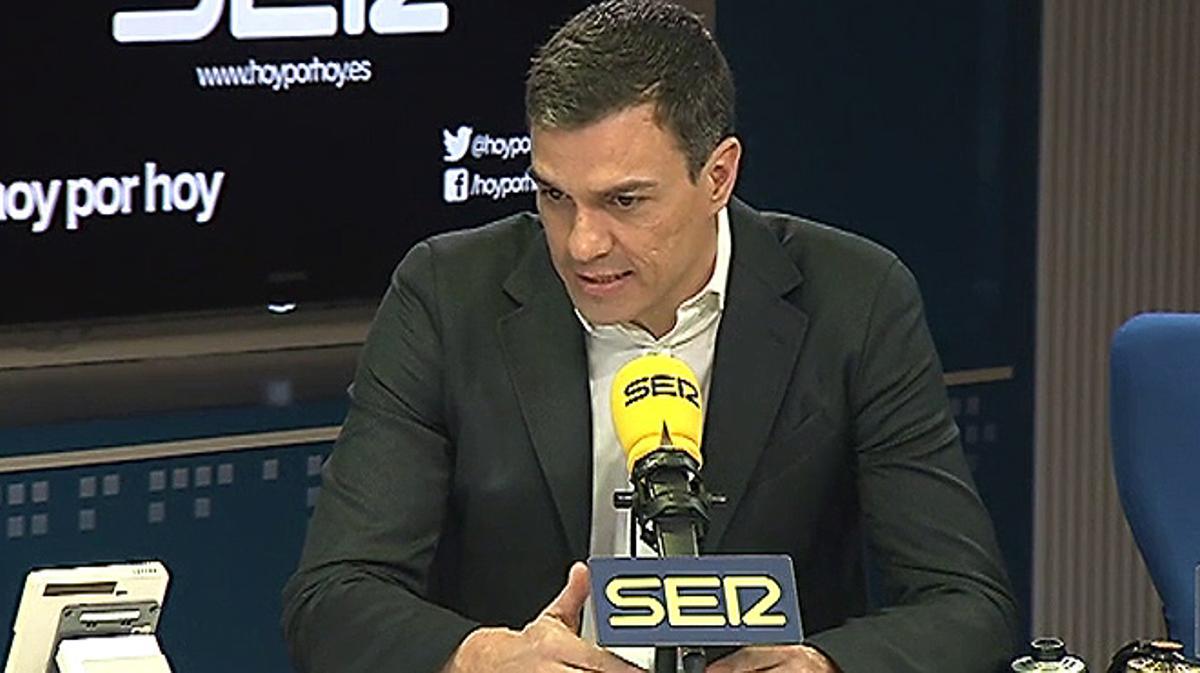 Pedro Sánchez adverteix a Podem que el pacte amb Ciutadans és condició necessària per a un govern del canvi.