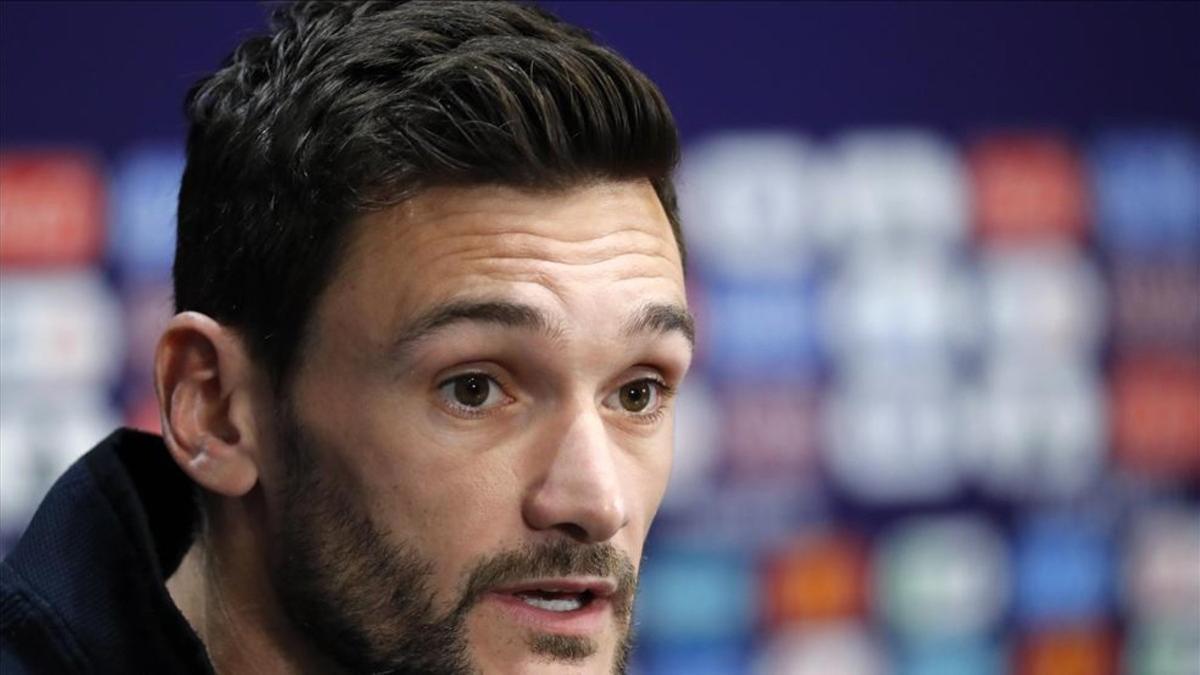 Hugo Lloris, durante la rueda de prensa