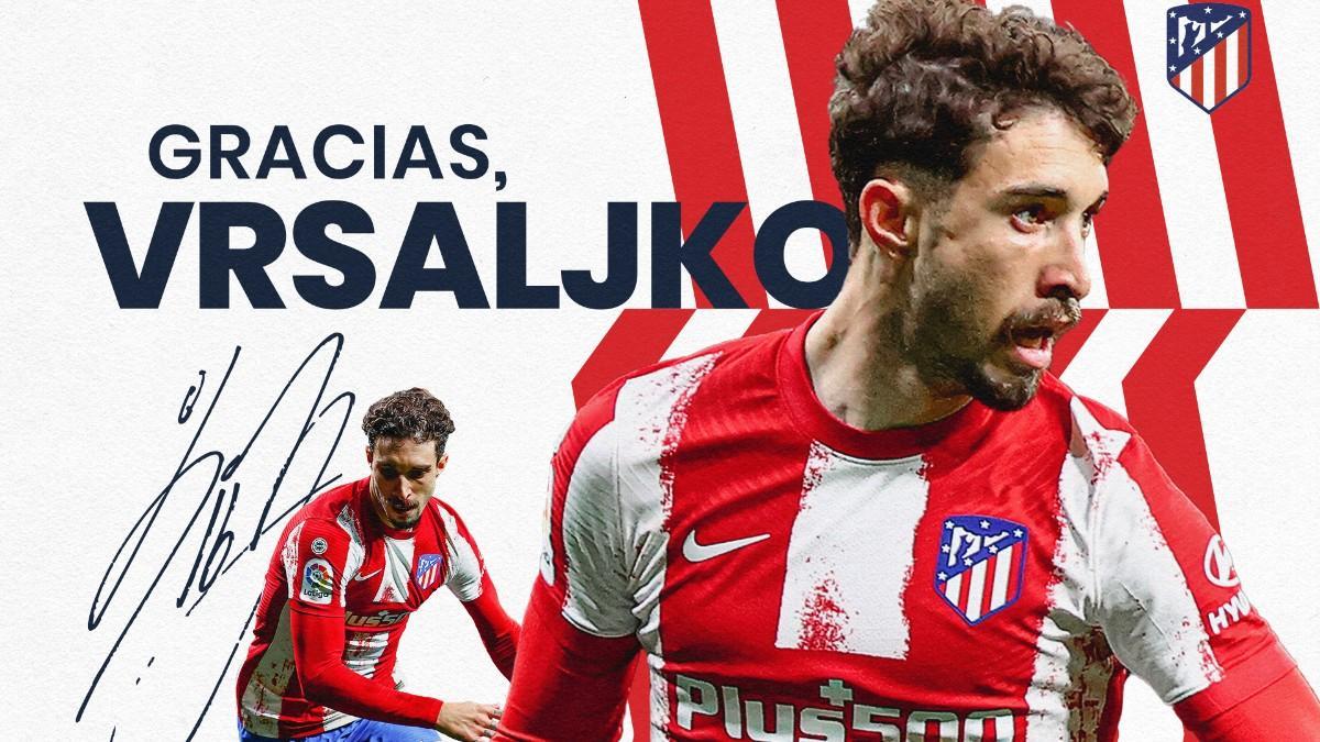 El Atlético se despidió de Vrsaljko