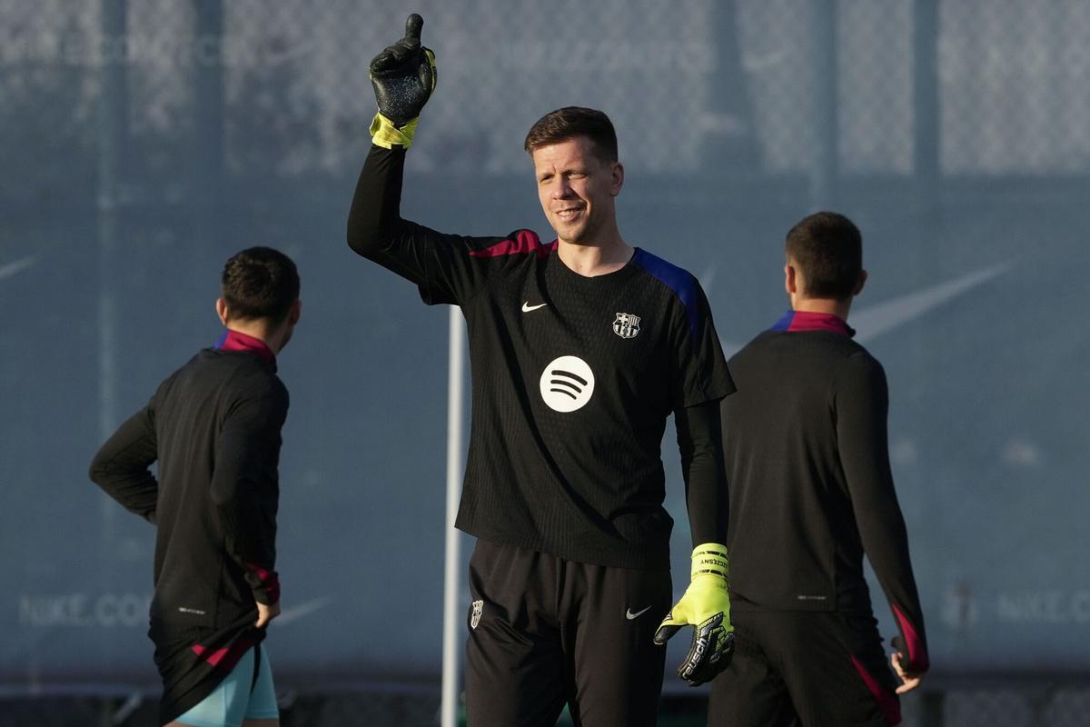 Wojciech Szczesny, en un entrenamiento.
