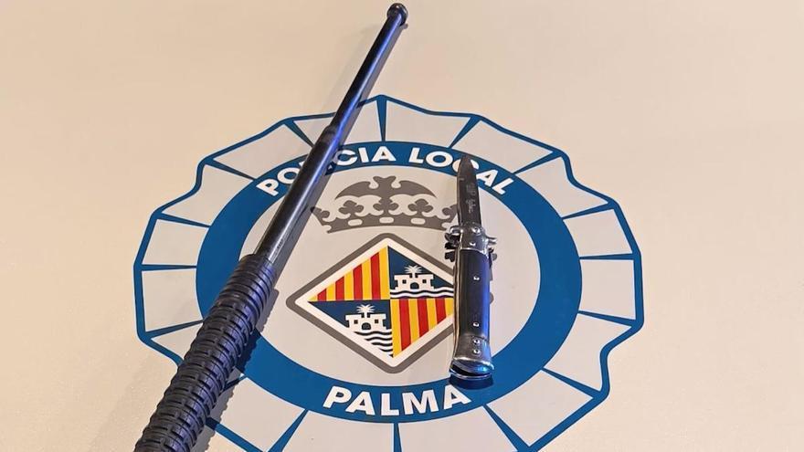  armas prohibidas en un control de tráfico en Palma