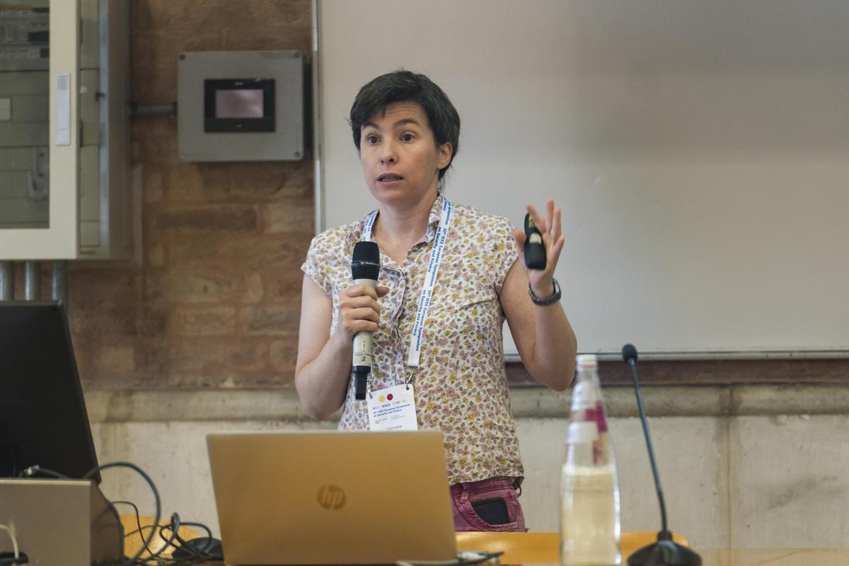 Carmela Troncoso, en un congreso reciente sobre privacidad en la red.