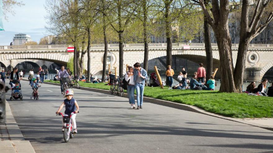El parque inundable de París, en plena crecida del Sena