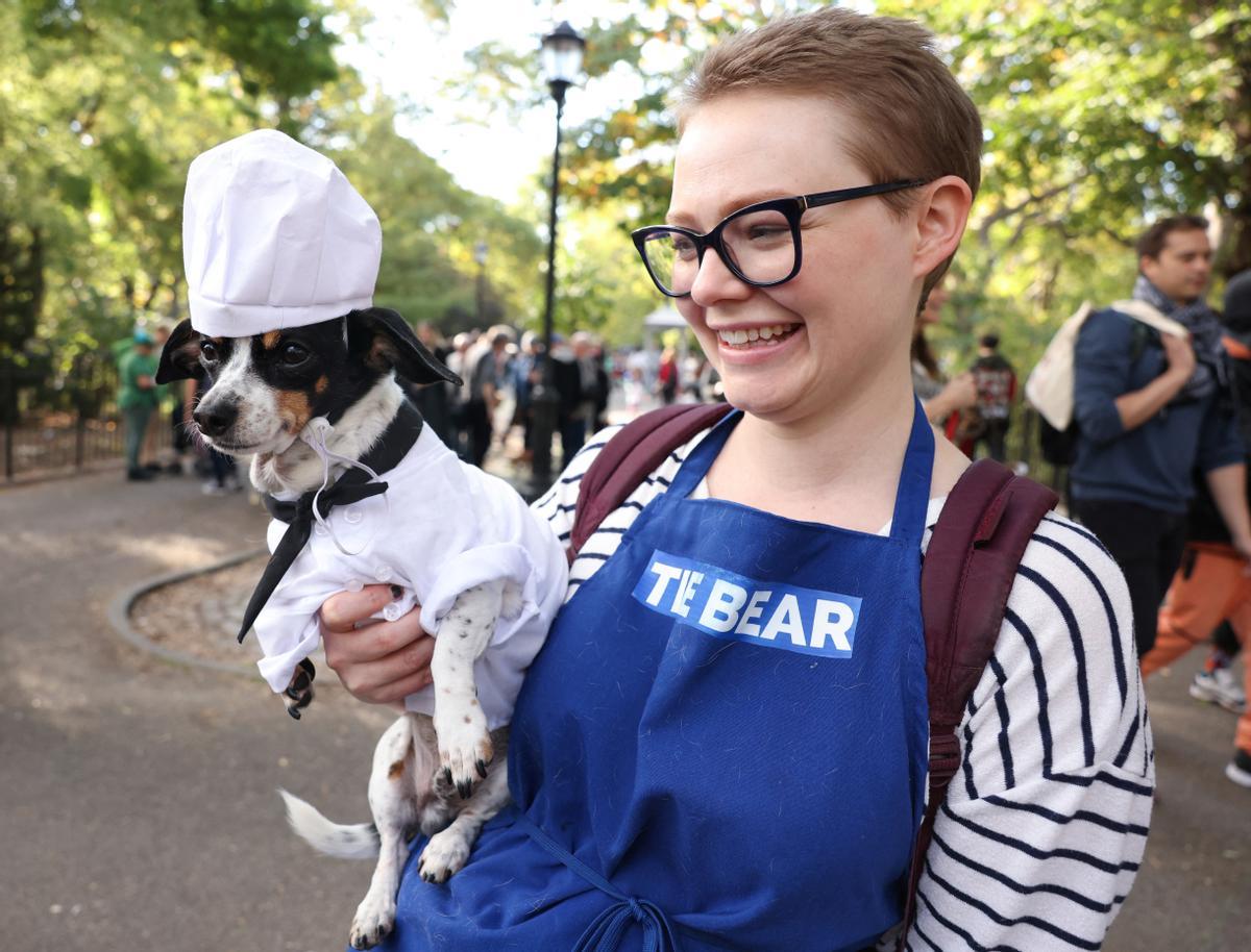 Desfile de disfraces de Halloween para perros en Nueva York