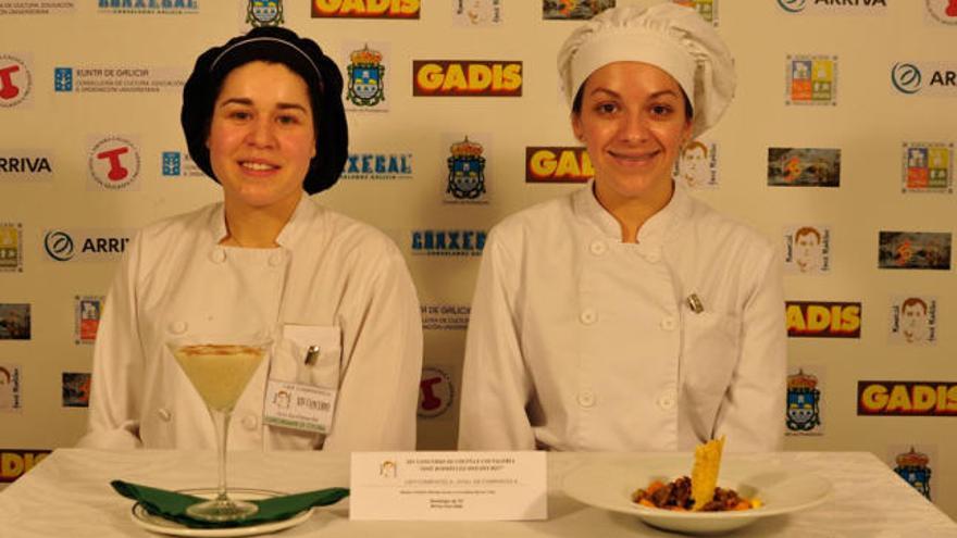 Miriam Arisbeth Méndez Almaro y Ana María Barros Vidal, ganadoras del XIV Concurso de Cociña e Coctelería.