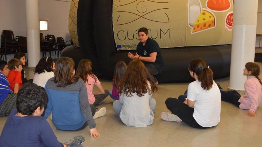 Un grup d&#039;escolars abans d&#039;entrar a la cúpula