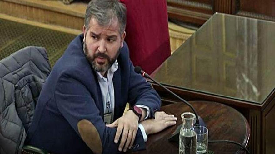 Ferran Burriel, durant la seva declaració al Suprem.