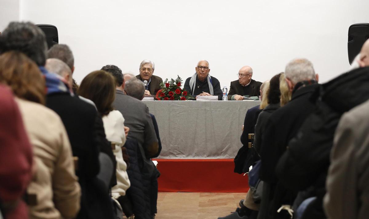 Lagardera, Delgado y Prado durante la presentación