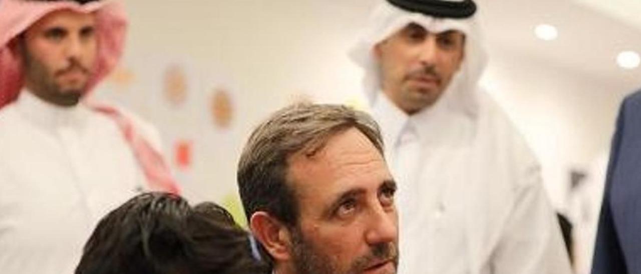 José Ramón Bauzá, junto a Marc Tarabella en Doha.