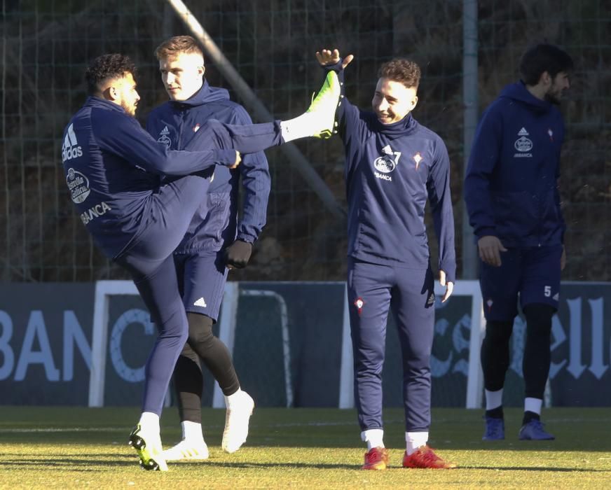 El Celta prepara en A Madroa el partido en Vallecas