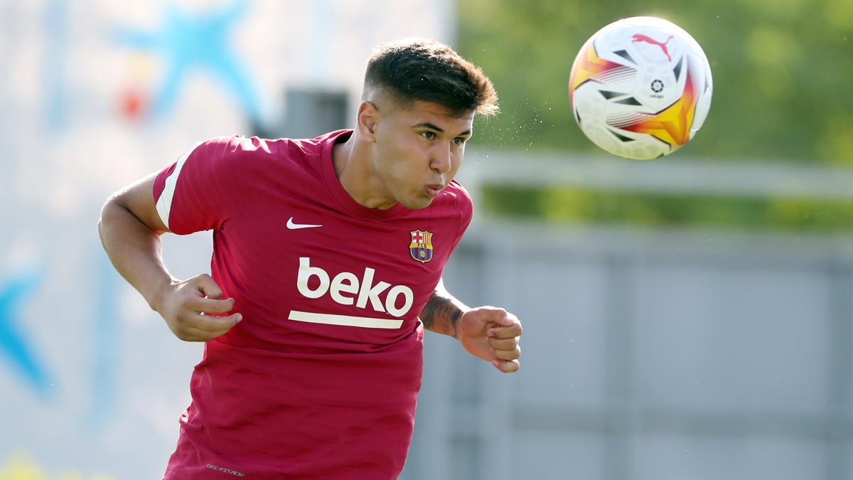 Ramos Mingo, durante un entrenamiento del Barça