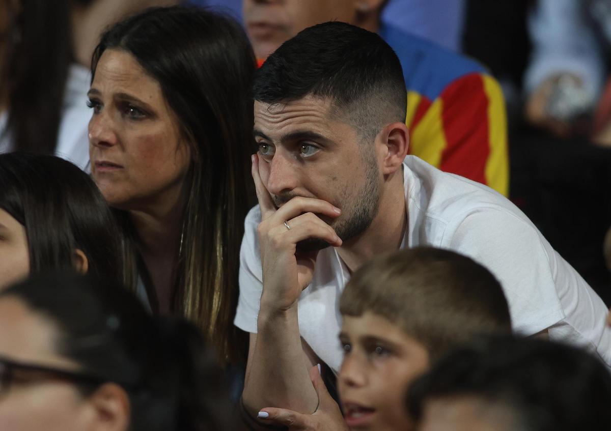 La emoción de Mestalla durante el derbi con el Villarreal
