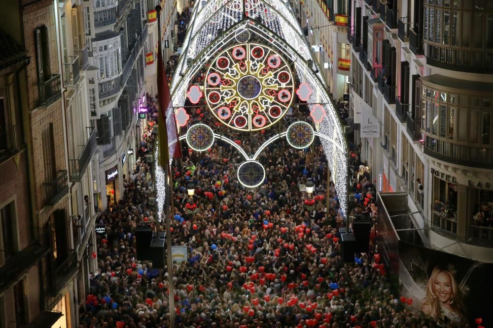 El encendido de las luces de Navidad de la calle Larios