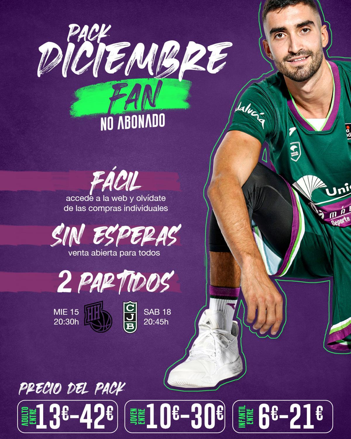 Cartel promocional para los no abonados durante el mes de diciembre.