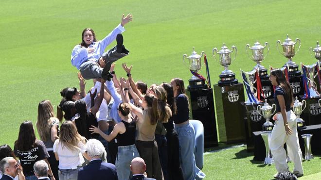 Acto de despedida de la capitana del FC Barcelona femenino, Alexia Putellas