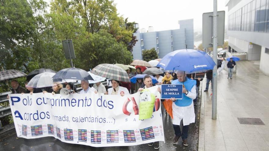 La CIG convoca hoy y mañana en solitario una huelga sanitaria