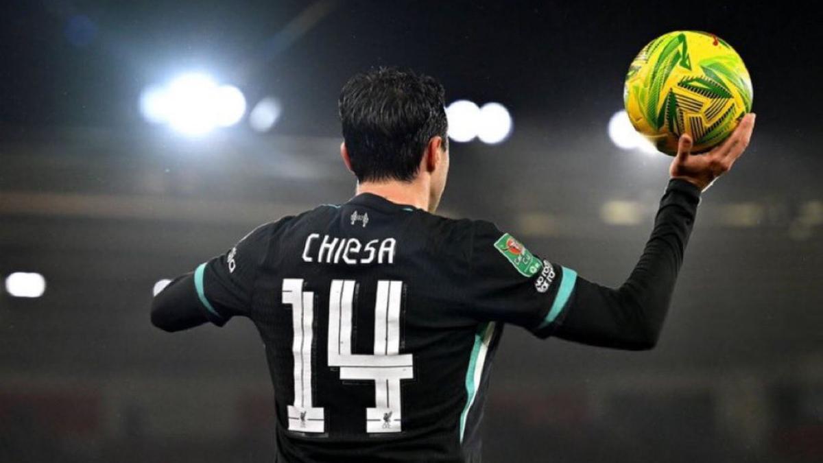 Chiesa en el partido ante el Southampton