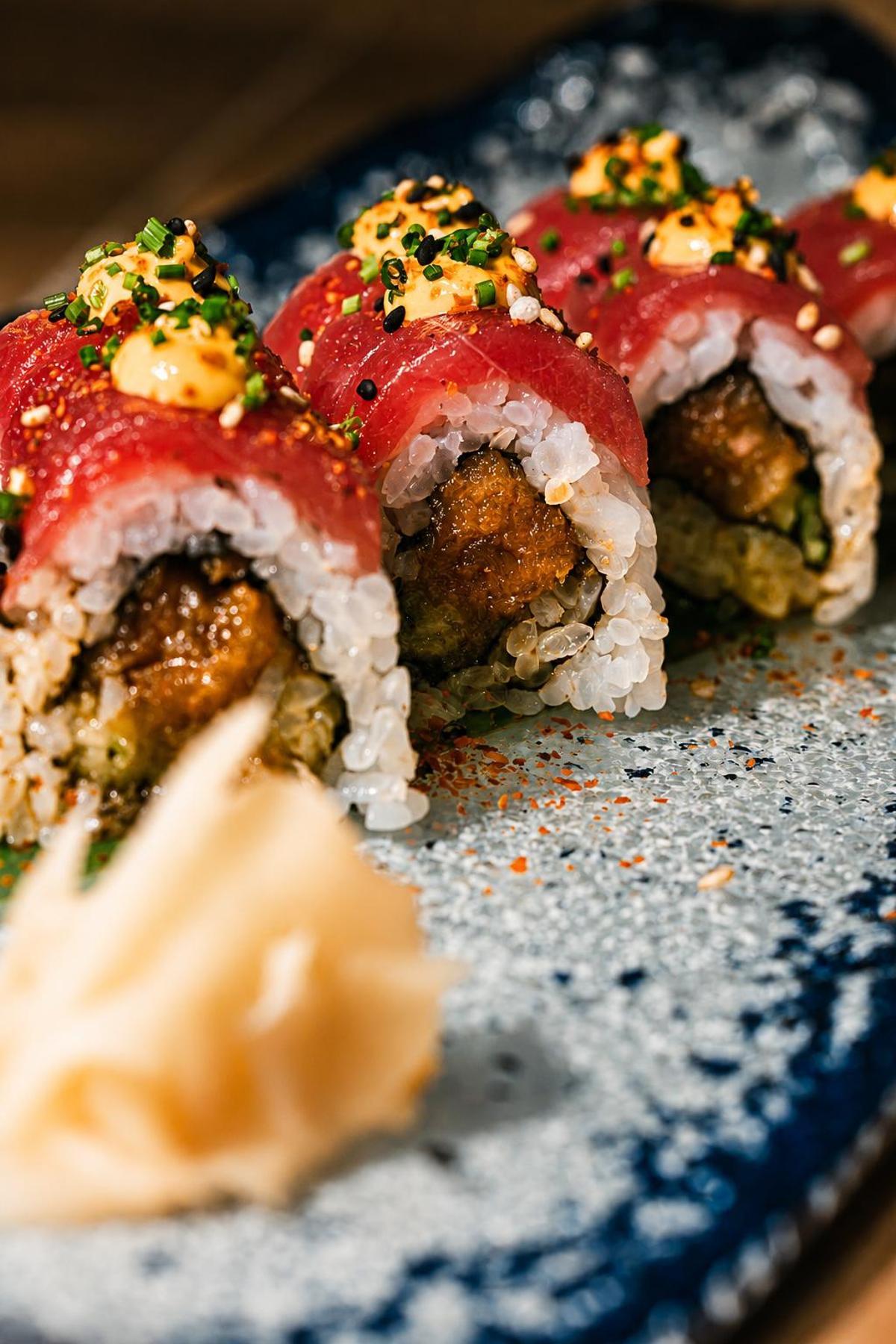 Rolls de atún de Pacha Restaurant.