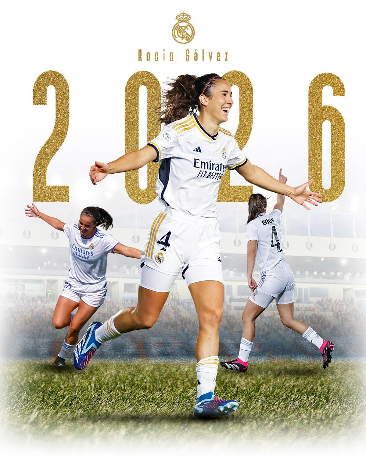 Anuncio oficial de la renovación de Rocío Gálvez por el Real Madrid.