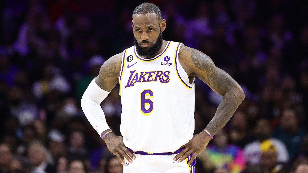 LeBron James, en un partido con los Lakers