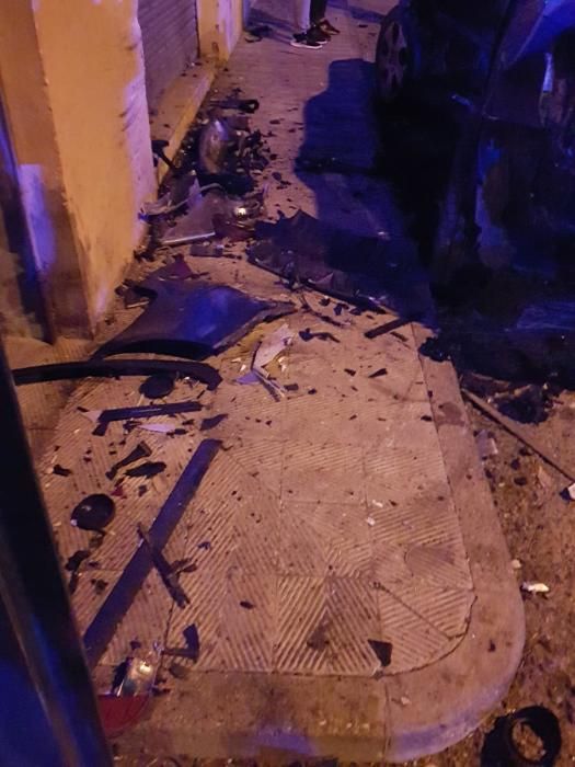 Un conductor begut i drogat s'accidenta i provoca moltes destrosses a Figueres