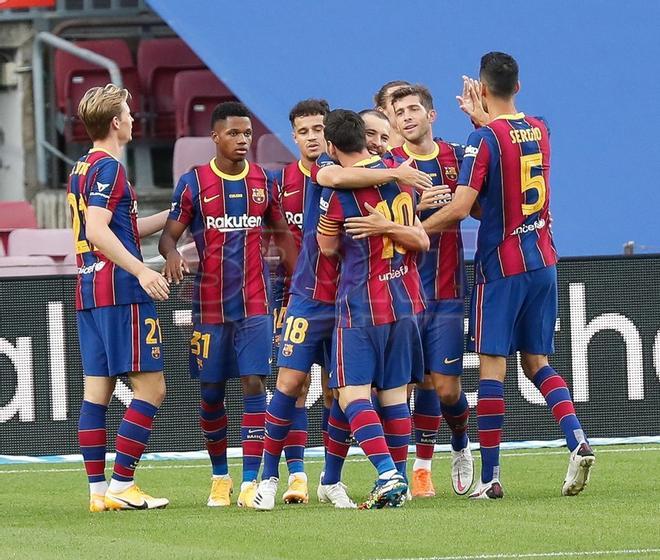 Imágenes del partido  del Trofeo Joan Gamper 2020/2021 del FC Barcelona disputado en el Camp Nou. FC Barcelona 1 - Elche CF, 10