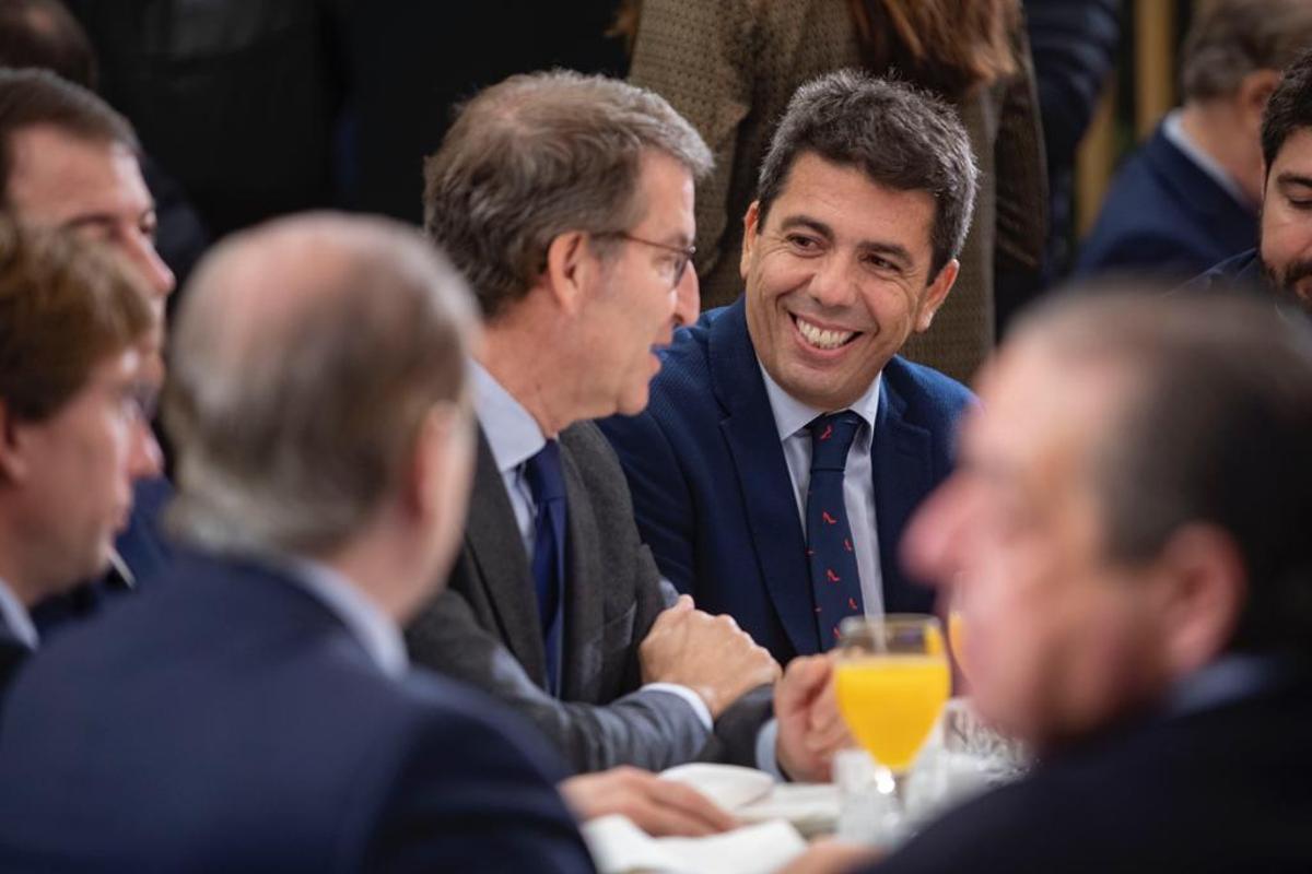 Alberto Núñez Feijóo y Carlos Mazón.
