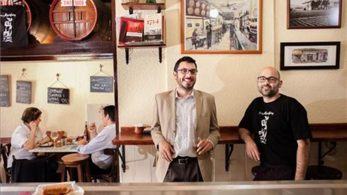 Alberto García Moyano y Marc Miñarro, en ela bodega Montferry. Foto: Cecilia de Fátima