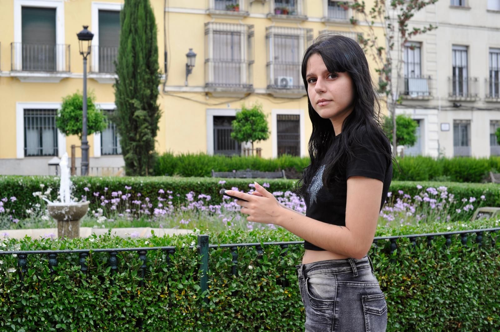 La joven Candela Bermejo, en Badajoz.